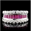 18K White Gold 1.66ct Ruby & 0.86ct Diamond Ring