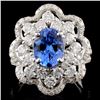 18K White Gold 1.77ct Tanzanite & 1.91ct Diamond R