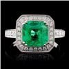 18K White Gold 1.99ct Emerald & 0.75ct Diamond Rin