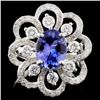18K White Gold 1.75ct Tanzanite & 1.22ct Diamond R