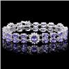 `14k Gold 29ct Tanzanite 1.40ct Diamond Bracelet