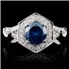 18K White Gold 1.61ctw Fancy Color Diamond Ring