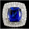 18K White Gold 17.88ct Tanzanite & 4.24ct Diamond