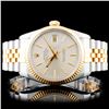 Rolex YG/SS DateJust 36mm Tapestry Wristwatch