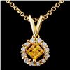18K Yellow Gold 0.20ct Sapphire & 0.28ct Diamond P