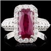 18K White Gold 2.78ct Ruby & 0.73ct Diamond Ring
