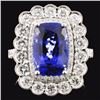 18K White Gold 4.28ct Tanzanite & 1.39ct Diamond R
