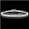 ^18k White Gold 12.00ct Diamond Tennis Bracelet