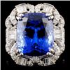 18K White Gold 10.25ct Tanzanite & 1.23ctw Diamond