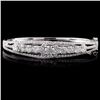 18K White Gold 1.18ctw Diamond Bangle