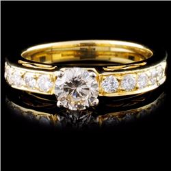 18K Yellow Gold 0.99ctw Diamond Ring