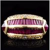 Image 1 : 18K Yellow Gold 4.32ct Ruby & 0.79ct Diamond Ring