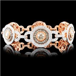 18K Rose Gold 7.75ctw Diamond Bracelet