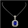 18K White Gold 3.80ct Tanzanite & 1.65ct Diamond P
