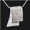 18K White Gold 6.19ctw Diamond Pendant
