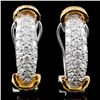18K Two Tone 1.41ct Diamond Earrings