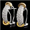 Image 2 : 18K Two Tone 1.41ct Diamond Earrings