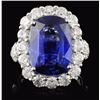 18K White Gold 8.52ct Sapphire & 2.70ct Diamond Ri