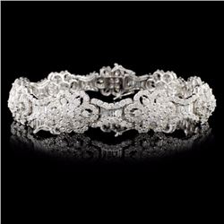 18K White Gold 8.52ctw Diamond Bracelet
