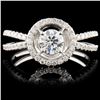 Image 1 : 18K White Gold 0.76ctw Diamond Ring