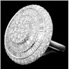 Image 2 : 18K White Gold 3.78ctw Diamond Ring