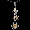 18K Gold 2.76ctw Fancy Diamond Pendant