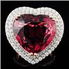 18K Gold 16.47ct Rubellite Tourmaline & 1.76ctw Di