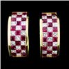 18K Gold 2.20ct Ruby & 1.41ct Diamond Earrings