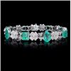 18K Gold 14.56ct Emerald & 2.16ct Diamond Bracelet