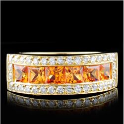 18K Yellow Gold 1.74ct Sapphire & 0.52ct Diamond R