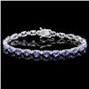 `14k Gold 10ct Tanzanite 0.40ct Diamond Bracelet