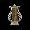 18K Two Tone 1.21ct Diamond Brooch