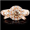 18K Rose Gold 1.34ctw Fancy Color Diamond Ring