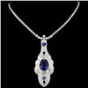 18K Gold 5.72ctw Tanzanite & 6.70ctw Diamond Neckl