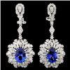 18K Gold 4.72ctw Tanzanite & 3.17ctw Diamond Earri