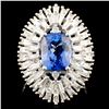 18K Gold 2.63ct Tanzanite & 1.07ctw Diamond Ring