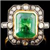 18K Gold 2.76ct Emerald & 0.45ctw Diamond Ring