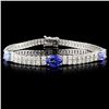 18K Gold 3.96ct Tanzanite & 5.31ct Diamond Bracele