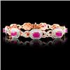 18K Gold 4.56ct Ruby & 3.28ct Diamond Bracelet