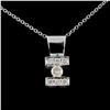 Image 1 : 14K Gold 0.34ctw Diamond Pendant