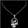 Image 2 : 14K Gold 0.24ctw Emerald & 0.41ctw Diamond Pendant