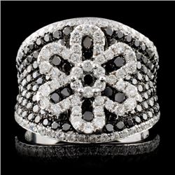 14K White Gold 2.95ctw Fancy Color Diamond Ring