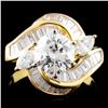 Image 1 : 18K Gold 2.39ctw Diamond Ring