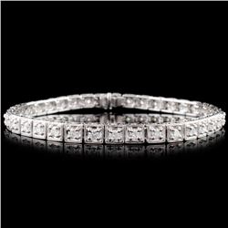 14K White Gold 2.00ctw Diamond Bracelet