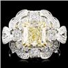 Image 1 : 18K Gold 2.70ctw Fancy Diamond Ring