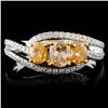Image 1 : 18K White Gold 1.19ctw Fancy Color Diamond Ring
