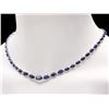 Image 3 : `14k Gold 30ct Sapphire 1.10ct Diamond Necklace