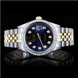 Rolex YG/SS DateJust Men's 1.50ct Diamond Watch