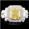 Image 1 : *GIA 18K Gold 3.39ctw Fancy Diamond Ring