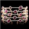 Image 1 : 18K Rose Gold 11.24ct Ruby & 3.42ctw Diamond Bangl